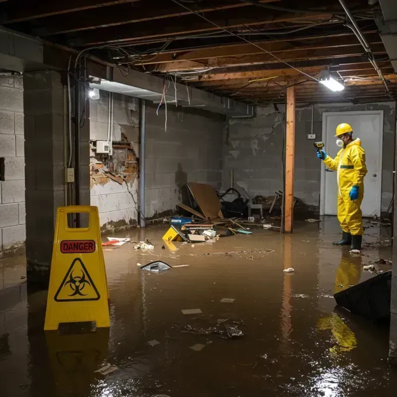 Flooded Basement Electrical Hazard in Livonia, NY Property